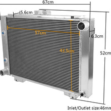 Silver Aluminum Performance Cooling Radiator Replacement for Ford Galaxie 500 500XL L6 V8 1964