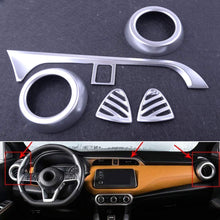 LETAOSK 5pcs Front Upper Middle Side AC Air Vent Outlet Cover Trim Frame Fit for Nissan Kicks 2016-2019