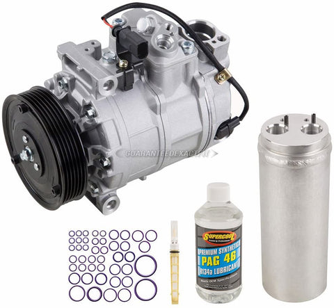 AC Compressor & A/C Kit For Audi A4 B6 2003 2004 2005 2006 - Includes Drier Filter, Expansion Valve, PAG Oil & O-Rings - BuyAutoParts 60-81215RK NEW