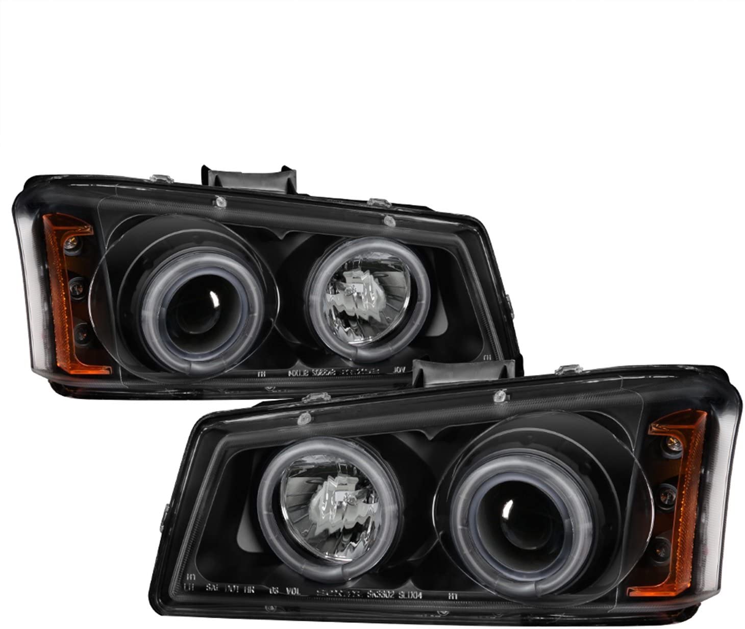 Spyder Auto 5030023 CCFL Halo Projector Headlights Black/Clear