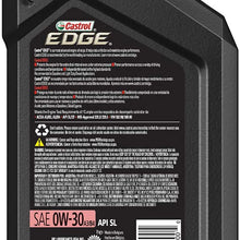 Castrol 06244 EDGE A3/B4 0W-30 Advanced Full Synthetic Motor Oil, 1 Quart, 6 Pack