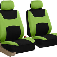 FH Group FB030102 Light & Breezy Purple/Black Cloth Seat Cover Set Airbag & Split Ready- Fit Most Car, Truck, SUV, or Van