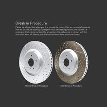 Rear Set R1 Concepts Carbon Geomet Drill/Slot Brake Rotors Kit + Ceramic Brake Pads