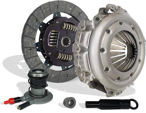 Clutch Kit And Slave Works With Ford Bronco F150-350 E150-350 Econoline Custom Eddie XLT XL 1988-1992 4.9L 5.0L 5.8L V8 GAS OHV Naturally Aspirated (5 SPEED - ONLY 11 Inch. CLUTCH)