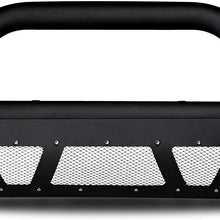 Armordillo USA 7169074 MS Series Bull Bar Fits 2010-2017 Jeep Wrangler - Matte Black W/Mesh Skid Plate