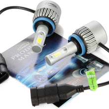 VoRock8 R2 COB H11 H8 H9 H16 8000 Lumens Led Headlight Conversion Kit, Low Beam Headlamp, Fog Driving Light, Halogen Head Light Replacement, 6500K Xenon White, 1 Pair