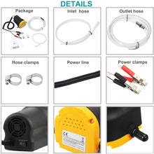 Lotyes Oil Change Pump Extractor, DC 12V 60W Diesel Fluid Oil Quick Extract Transfer Pump Scavenge Suction Kit for Car, Boat, Motorbike, Truck, RV, ATV and Other Vehicles