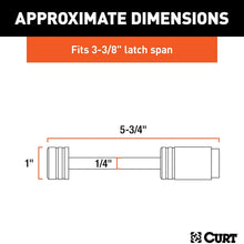 CURT 23523 Chrome Trailer Tongue Coupler Lock, 1/4-Inch Pin Diameter, Up to 3-3/8-Inch Span