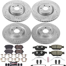 Power Stop K6130 Front & Rear Brake Kit with Drilled/Slotted Brake Rotors and Z23 Evolution Ceramic Brake Pads