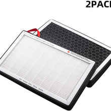 TZUTOGETHER Tesla Model 3 Model Y Air Filter HEPA Replacements 2 Pack with Pm2.5 Activated Carbon Three-Layer Purifier Suitable for All Tesla Model 3 from 2017-2021 (3-Layer Filter)