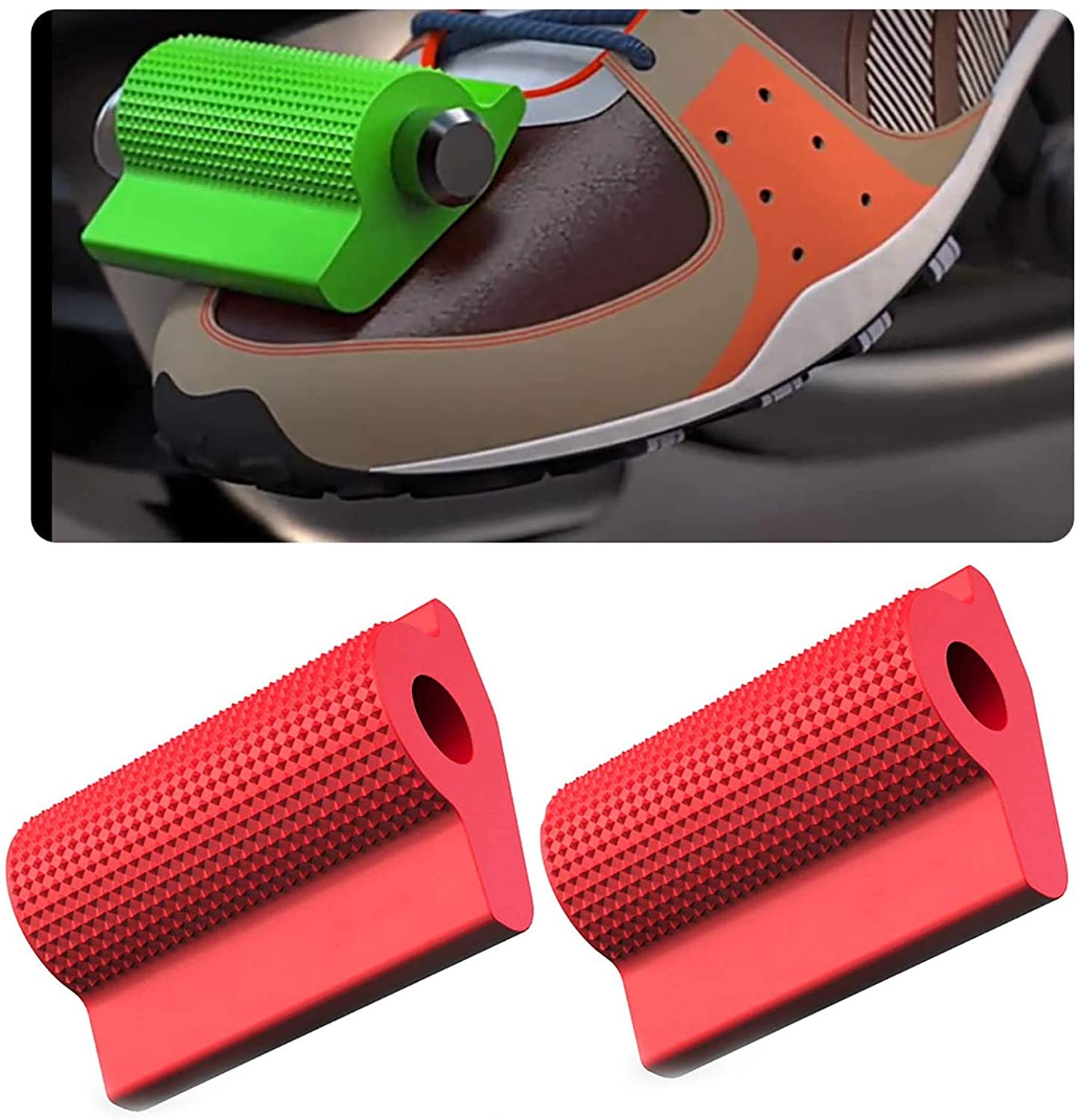 123 Life Motorcycle Shift Gear Lever Pedal Rubber Cover, Anti-Slip Change Lever Pedal Rubber Cover, Universal Kick Start Rubber for Yamaha Suzuki Kawasaki