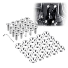 Enmoo 20Pcs Billet Aluminum Fender Bumper Washer Bolt Engine Bay Dress Up Fastener Kit Lisence Plate Decor Bolts M6 Bolt Screw Accessories (Green)