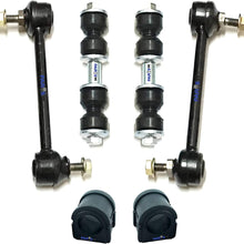 PartsW 6 Pc Suspension Kit for Buick Allure, Century, LaCrosse Regal, Chevrolet Impala, Monte Carlo, Oldsmobile Intrigue, Pontiac Grand Prix/Front Sway Bar Bushing 32 mm/Rear & Front Sway Bar Link