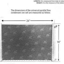 CNFP1624 AC A/C Universal Condenser Parallel Flow 16 x 24 O-ring #6 & #8