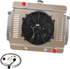 ALLOYWORKS 4 Row Aluminum Radiator+Shroud Fan+Relay For 1969 1970 Chevy Biscayne Impala Bel Air Caprice L6 V8 US