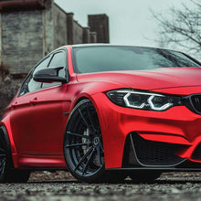 Fit 2012-2018 BMW 3 Series F30 F31 F35 Grille High Gloss BLACK Cool Bussiness Style Replacement Conversion Grill Sturdy ABS Easy To Install (Half Chrome-Gloss Black)