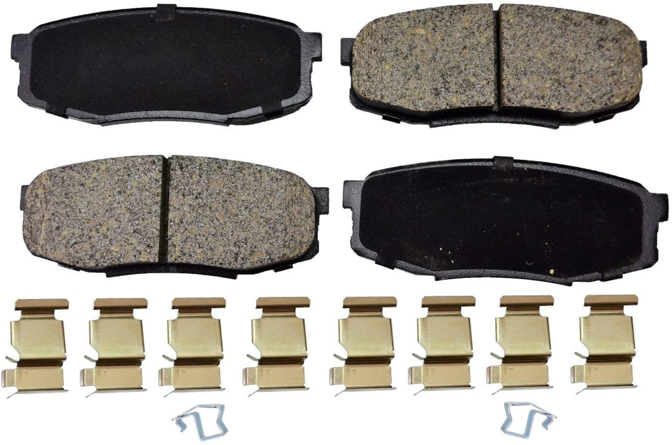 PT Auto Warehouse PT1304 - Ceramic Disc Brake Pad Set - Rear