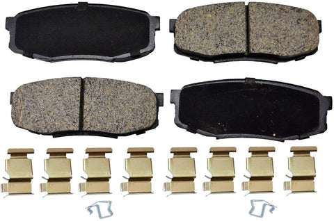 PT Auto Warehouse PT1304 - Ceramic Disc Brake Pad Set - Rear