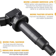 DWVO Ignition Coil Pack Compatible with 2000-2008 Toyota Celica Corolla Matrix MR2 Spyder - 2000-2002 Chevrolet Chevy Prizm - 2003-2008 Pontiac Vibe 1.8L L4 - Set of 4