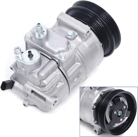 TBVECHI AC Compressor, A/C Compressor Air Conditioner Compressor AC Compressor and A/C Clutch IG567 PXE16 Fits for VW Jetta 2.5L 2005-2014