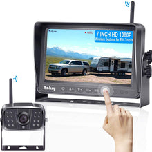 Yakry Y27 HD 1080P Wireless Backup Camera with 7 Inch DVR Monitor IPS Split Screen High-Speed Rear View Observation System for RVs,Trailers,Trucks,Fifth Wheels IR Night Vision Stable Digital Signals