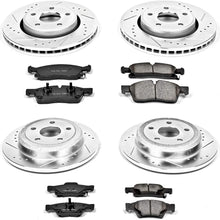 Power Stop K5952 Front & Rear Brake Kit with Drilled/Slotted Brake Rotors and Z23 Evolution Ceramic Brake Pads