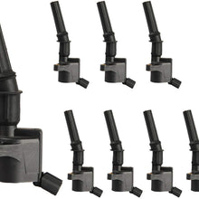 Pack of 8 Curved Boot Ignition Coil for Ford Lincoln Mercury 4.6L 5.4L V8 DG508 C1454 C1417 FD503 F7TU-12A366AB 1L2U12029AA I2LU-12A388-AA C1417 DG473 DG481 DG491