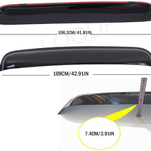 LQQDP Set of 1 43" / 110cm (42" Between The Inner Edge) Universal Large Size Smoke Acrylic Tape-On Sun/Rain Guard Top Sun/Moon Roof Visor Fit 37“-42” Moonroof/Sunroof