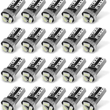 YITAMOTOR 20x T5 3-SMD Instrument Panel Cluster Dash White LED Bulb Light Lamp 74 70 37 17