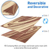 EasyGoProducts Outdoor Patio Mat – Reversible RV Camping Mat – Carrying Strap (9x18 Brown) (EGP-RVM-007-1)