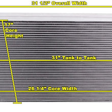 Champion Cooling Systems, 2 Row with 1" Tubes All Aluminum Replacement Radiator (26"Core) For Many GM Models: Buick, Cadillac, Chevy, Oldsmobile & Pontiac, American Eagle Part #AE162