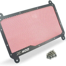 QIDIAN Motorcycle Aluminum Radiator Guard Grill Cover Protector fit for Kawasaki Z400 Radiator Shrouds (red)