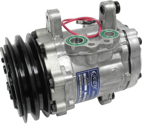 A/C Compressor SD7B10 fits New Holland 555, 555 Industrial, 555 Tractor, 555A, 555B, 555C, 555D, 555E, 575, 575 Tractor, 575D, 575E, 655, 655 Industrial, 655 Tractor, 655A, 655C, 655D, 655E, 675. QR
