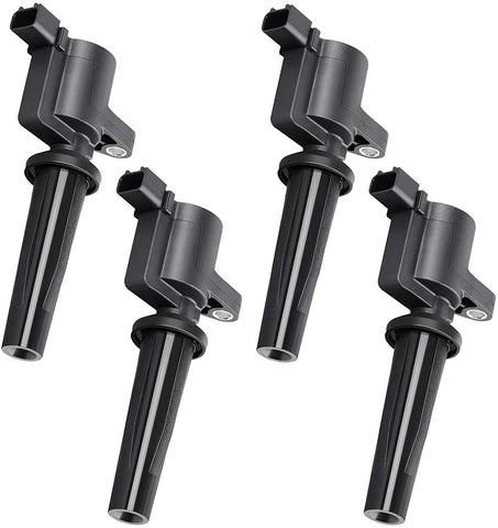 Ignition Coils 4-Pack Compatible with Ford Escape - Focus -Transit Connect - 2004-2005 Mazda 3 - Mercury Mariner - L4 2.0L 2.3L