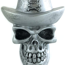 Arenbel Car Speed Shifter Knob Piratical Skull Style Manual Gear Shift Knobs Lever Shifting Head fit Most Automatic Vehicles, Silver
