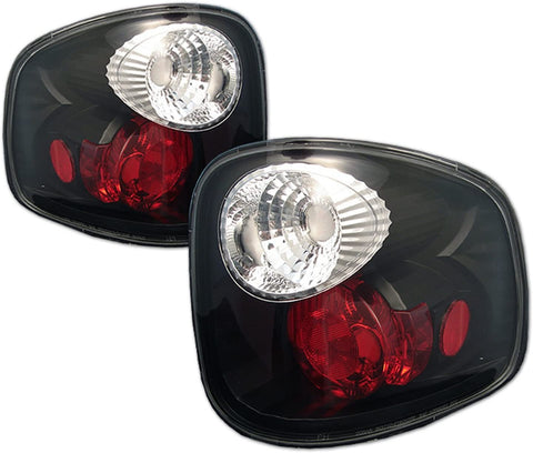 Spyder 5003157 Ford F150 Flareside 01-03 (Not Fit Supercrew) Euro Style Tail Lights - Signal-3457(Not Included) ; Reverse-3156(Not Included) ; Brake-3157(Not Included) - Black