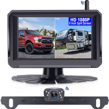 LeeKooLuu HD 1080P Wireless Backup Camera Monitor Kit Digital Signals Two Video Channels Driving Hitch Rear/Front View Observation System for Trucks,Campers,Van,Cars Night Vision DIY Guide Lines