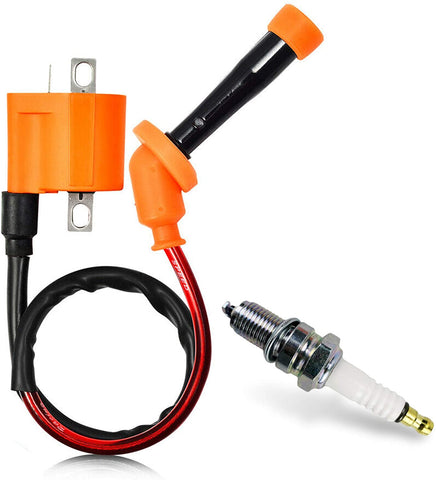 Qnbes Ignition Coil Spark Plug Fit for Suzuki LTZ400 Quadsport 2003-2013, Replace 33410-09F00 33410-26GA0
