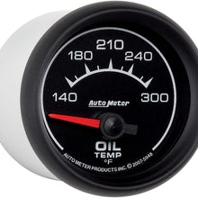 Auto Meter 5948 ES 2-1/16" 140-300 Degree F Short Sweep Electric Oil Temperature Gauge