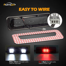 Partsam High Mount Stop Lights Third 3rd Brake Lights Replacement for Ford F150 F-150 04-08 2004 2005 2006 2007 2008 Smoked LED Rear Cab Roof Center Mount Brake Stop Tail Cargo Light Lamp