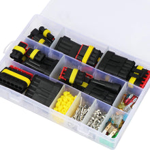 WiMas 1 2 3 4 5 6 Pin Wire Waterproof Connector 240pcs Electrical Wire Connector Automotive Connector Plug Terminal Wire Connector with Automotive Blade Fuses for Car Motorcycle Truck Boats