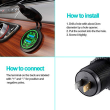 YONHAN Quick Charge 3.0 Dual USB Car Charger with Switch, Waterproof 36W 12V USB Outlet Fast Charger Power Outlet for Marine Boat Motorcycle Truck Golf Cart and More Red