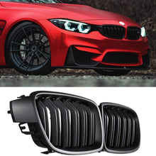 Fit 2012-2018 BMW 3 Series F30 F31 F35 Grille High Gloss BLACK Cool Bussiness Style Replacement Conversion Grill Sturdy ABS Easy To Install (Half Chrome-Gloss Black)