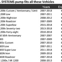 HFP-382-HD2T Fuel Pump with Strainer and Tank Seal Replacement for Harley-Davidson Sportster XL 1200 x Low Nightster Roadster Superlow Seventy Two Forty Eight XL 50 (2007-2018) Replaces 6210901
