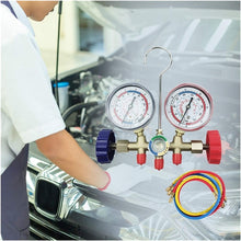 XIAOFANG Fangxia Store Air Conditioner Pressure Gauge Double Meter Car Home Fixed Inverter Pressure Metering of Refrigerant Filling (Color Name : Rose red)