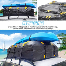 19 Cubic Feet Car Rooftop Cargo Carrier Bag, Waterproof Car Roof Bag, Soft Roof Top Luggage Bag for All Vechicles with or Without Racks - with Waterproof Zip, Storage Bag, Anti-Slip Mat & 6 Door Hooks