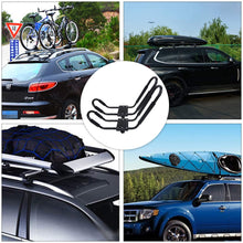 Nisorpa Universal J-Bar Rack 2 Packs HD Kayak Carrier Canoe Boat Surf Ski Roof Top Mounted on Car SUV Crossbar
