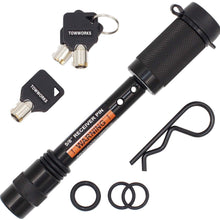 TowWorks 5/8" Trailer Hitch Locking Pin - Black Tow Hitch Receiver Lock with Anti-Rattle, fits Class III/IV Hitches with 2" and 2.5" Receivers, 79631