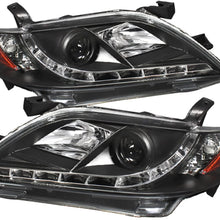 Spyder Auto PRO-YD-TCAM07-DRL-BK Toyota Camry Black DRL LED Projector Headlight (Black)