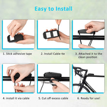 113dB Bike Alarm with Remote, Wireless Anti-Theft Vibration Motorcycle Bicycle Alarm Security Vibration Motion Sensor Alarm Waterproof Security Alarm System Adjustable Volume Super Loud, for Vehicle